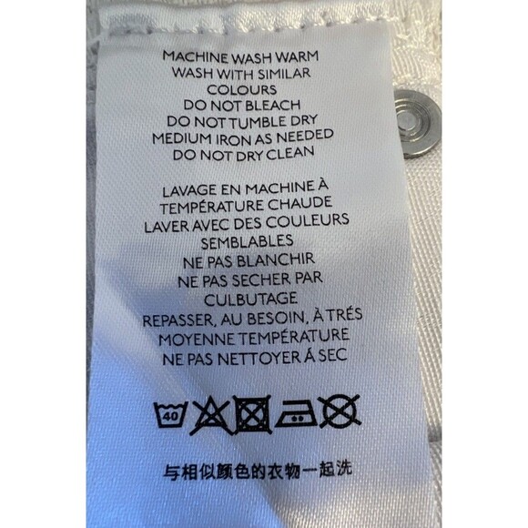 BDG Urban Outfitters Shorts Womens 26 White Denim High Rise Raw Hem Frayed - Picture 4 of 8